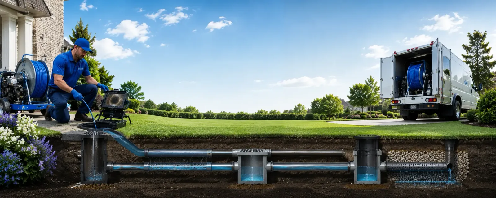 Outdoor drain cleaning information for Gunter, TX